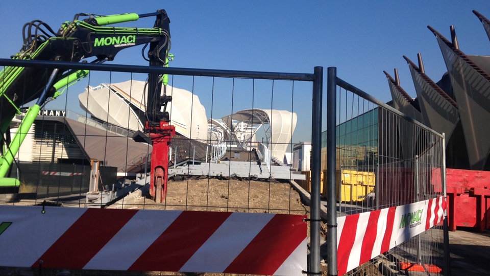Bildrechte: WDR/Giordano Baustelle auf dem Expogelände