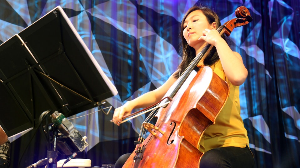 Bildrechte: WDR /Rühl Kronos Quartet live bei Roskilde 2015