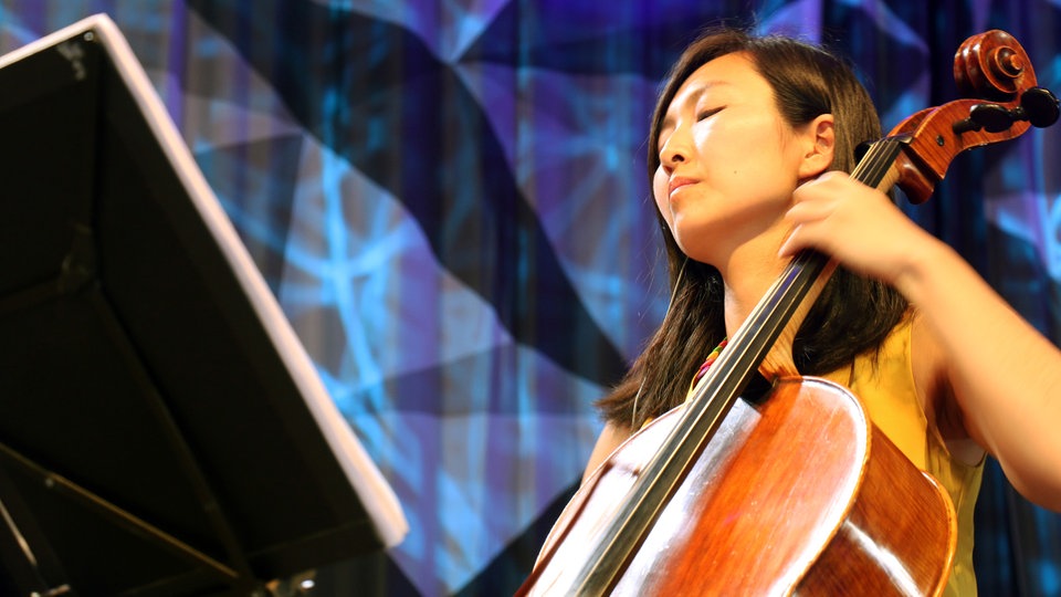 Bildrechte: WDR /Rühl Kronos Quartet live bei Roskilde 2015