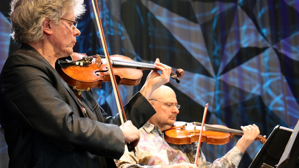 Bildrechte: WDR /Rühl Kronos Quartet live bei Roskilde 2015