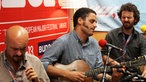 Depedro bei einer Live-Session im mobilen Sendestudio von Funkhaus Europa beim Sziget 2014