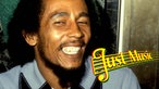 Bob Marley mit Just-Music-Logo