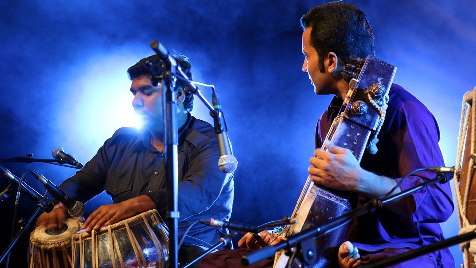 Bildrechte: WDR/Rühl Sabir Khan beim Roskilde Festival 2015