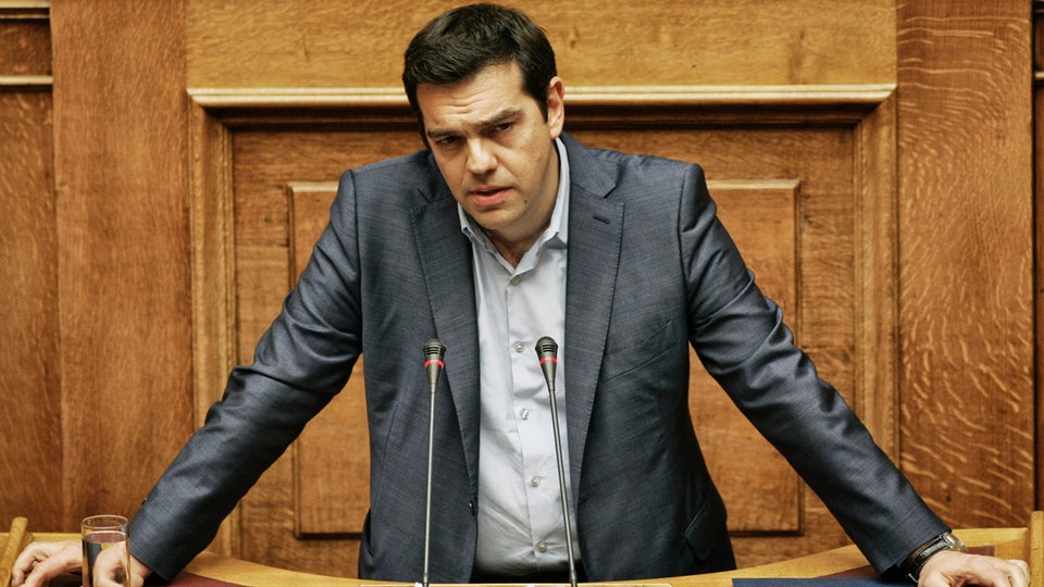 Tsipras im Parlament