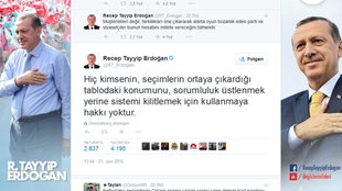 Erdogans Twitter-Profil