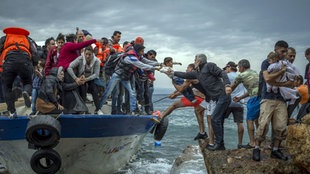 Flüchtlinge auf einem Boot