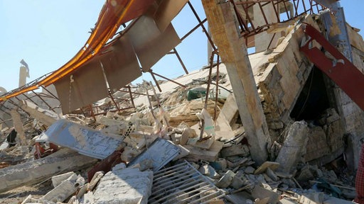Zerstörtes Krankenhaus in Nordsyrien