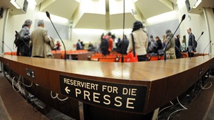 Blick in den Saal 101 im Strafjustizzentrum in den Nymphenburger Straße in München