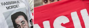 T-Shirt mit der Aufschrift "RAssismus Mordet" und dem Foto des Opfers Habil Kilic