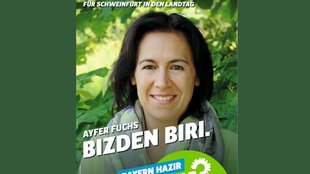Wahlplakat der Politikerin Ayfer Fuchs
