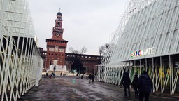 Die Expo Gate am Castello Sforzesco in Mailand