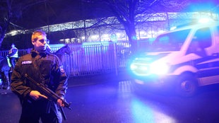 Polizei vom den Stadium in Hannover