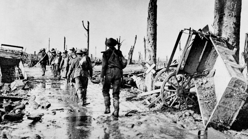 Zerstörte Stadt Ypres