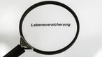 Symbolbild, Lebensversicherung unter der Lupe, Versicherungsformular