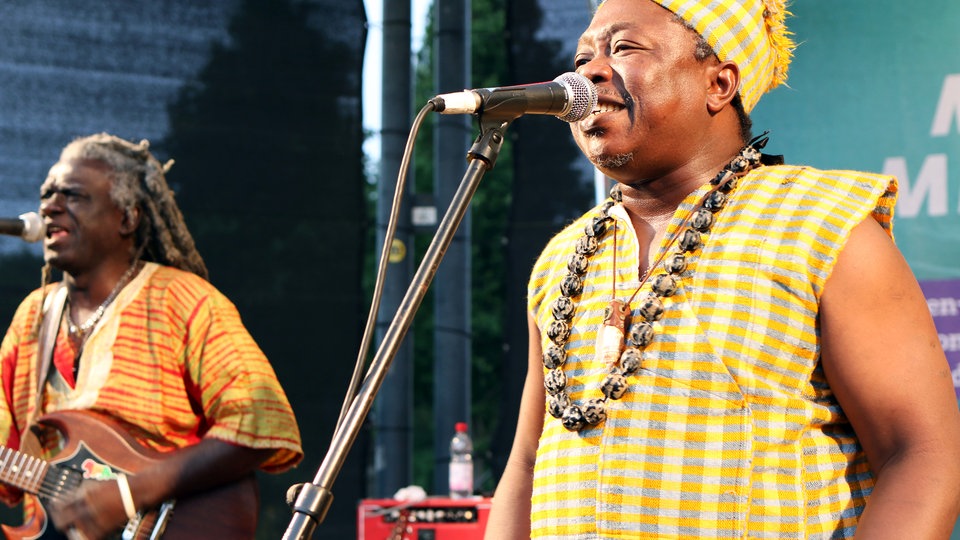 Bildrechte: WDR/Rühl Sierra Leone Refugee Allstars bei Odyssee 2015 in Mühlheim