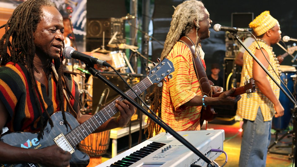 Bildrechte: WDR/Rühl Sierra Leone Refugee Allstars bei Odyssee 2015 in Mühlheim