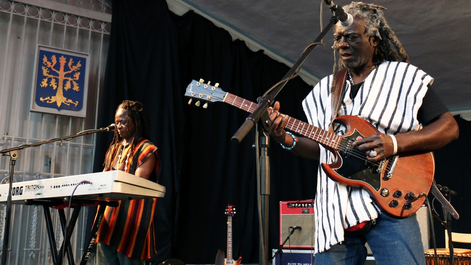 Bildrechte: WDR/Rühl Sierra Leone Refugee Allstars bei der Funkhaus Europa Odyssee 2015 in Hagen