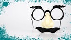 Eine Brille mit Nase und Bart