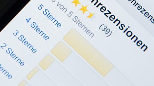 Amazon Kundenrezensionen auf einem Smartphone