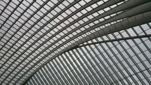 Dach des Lütticher Bahnhofs, gestaltet von Stararchitekt Calatrava 