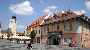 Großer Ring in Hermannstadt, in Rumänien.